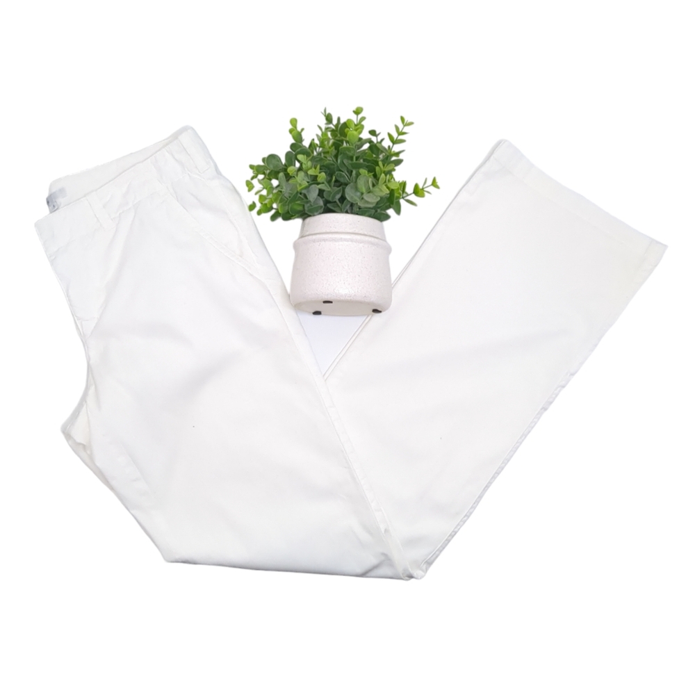 VINCE. Women's Straight Leg 4-Pocket White 100% Cotton Pant Size 6